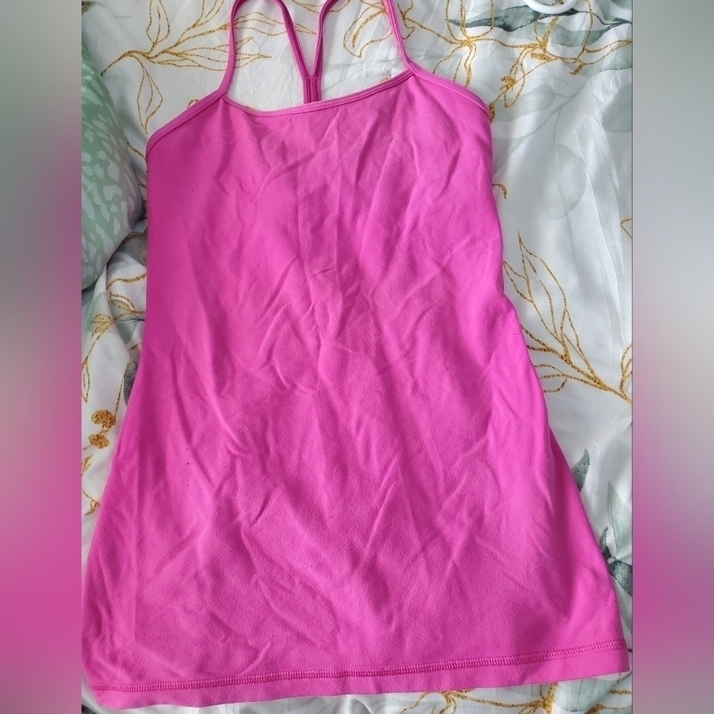 Athletic top with built in bra